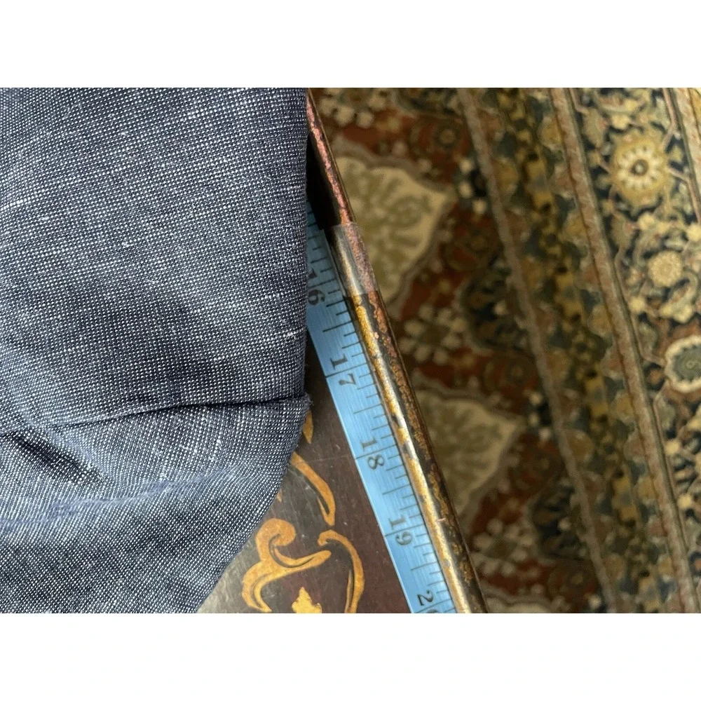 Michael Kors Blue‎ Double Breasted Linen Blend Blazer Jacket Career Preppy 12
